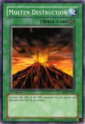 Molten Destruction (SD3-EN016) - Structure Deck: Blaze of Destruction 1st Edition