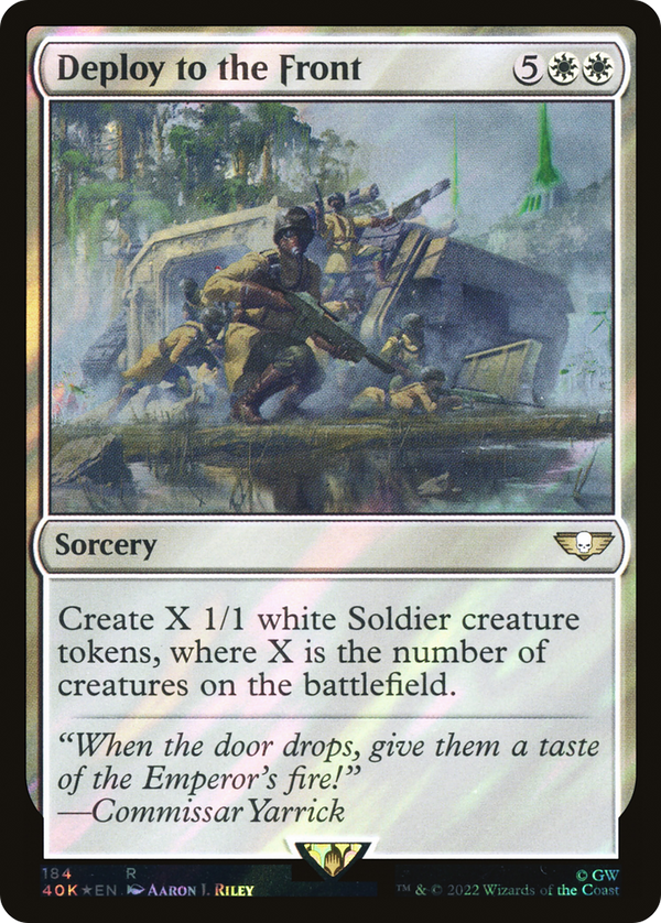 Deploy to the Front (Surge Foil) (40K-184) - Warhammer 40,000 Commander Foil