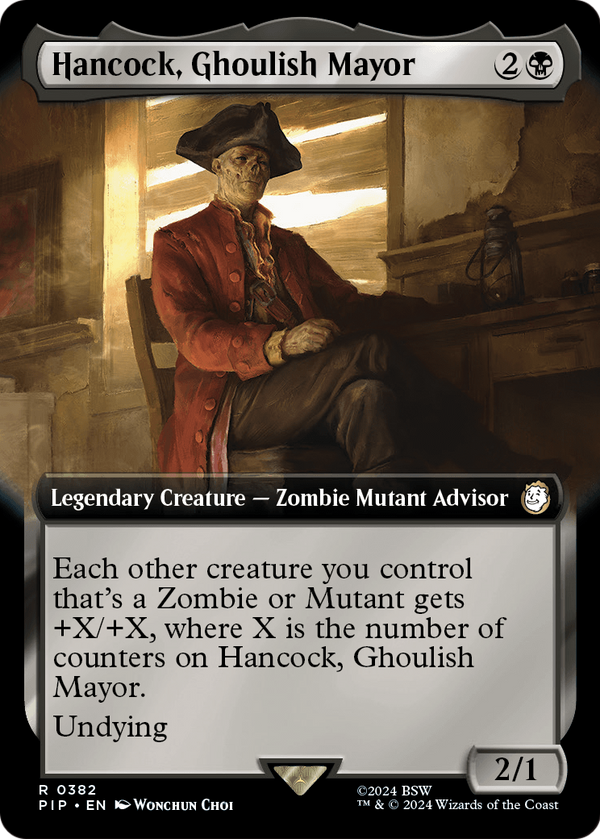 Hancock, Ghoulish Mayor (Extended Art) (PIP-382) - Fallout: (Extended Art)