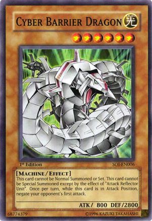 Cyber Barrier Dragon (SOI-EN006) - Shadow of Infinity 1st Edition