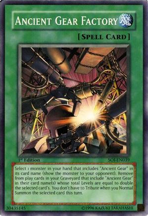 Ancient Gear Factory (SOI-EN039) - Shadow of Infinity 1st Edition