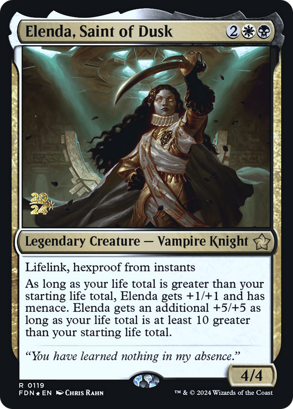 Elenda, Saint of Dusk (PRE-119) - Foundations Promos Foil