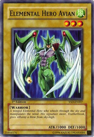 Elemental Hero Avian (YSD-EN007) - Starter Deck 2006 1st Edition