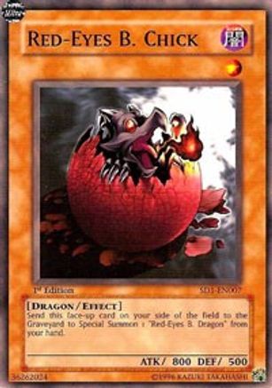Red-Eyes B. Chick (SD1-EN007) - Structure Deck: Dragon's Roar 1st Edition