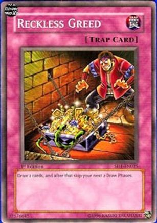 Reckless Greed (SD1-EN025) - Structure Deck: Dragon's Roar 1st Edition