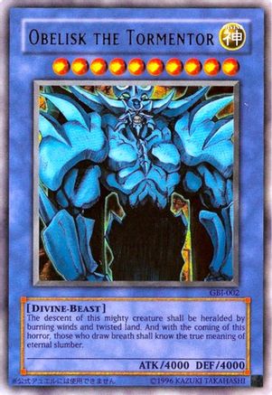 Obelisk the Tormentor (Ultra Rare) (GBI-002) - Yu-Gi-Oh! Duel Monsters International: Worldwide Edition Limited