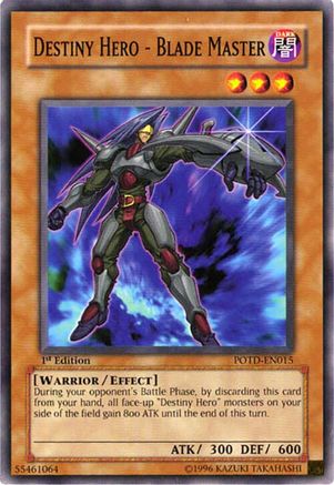 Destiny Hero - Blade Master (POTD-EN015) - Power of the Duelist 1st Edition