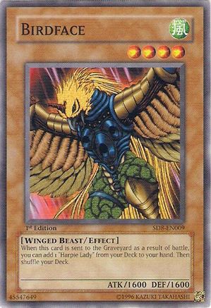Birdface (SD8-EN009) - Structure Deck: Lord of the Storm 1st Edition