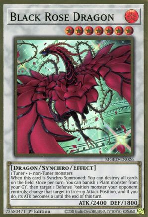 Black Rose Dragon (Alternate Art) (MGED-EN026) - Maximum Gold: El Dorado 1st Edition