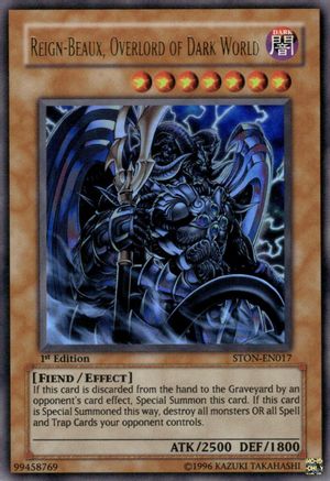 Reign-Beaux, Overlord of Dark World (STON-EN017) - Strike of Neos 1st Edition