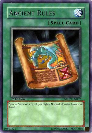 Ancient Rules (STON-EN037) - Strike of Neos 1st Edition