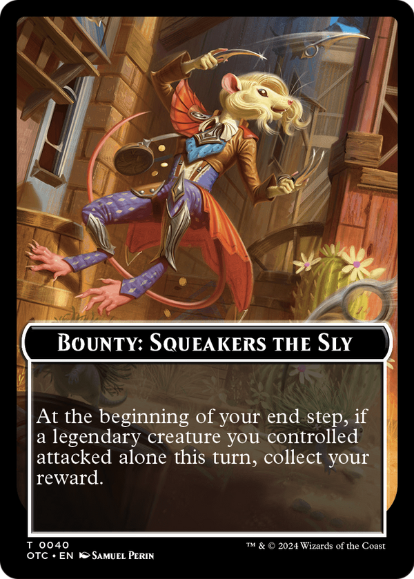 Bounty: Squeakers the Sly // Wanted! (TOTC-040) - Outlaws of Thunder Junction Commander Tokens