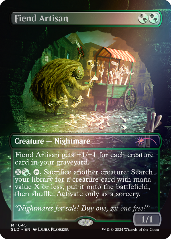 Fiend Artisan (Rainbow Foil) (SLD-1645★) - Secret Lair Drop (Borderless) Foil