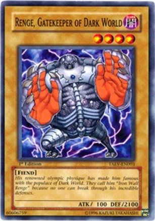 Renge, Gatekeeper of Dark World (TAEV-EN003) - Tactical Evolution 1st Edition