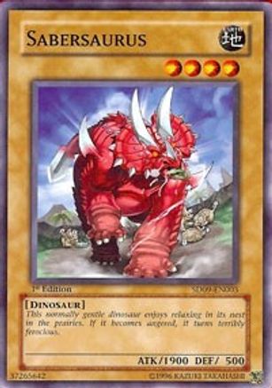 Sabersaurus (SD09-EN003) - Structure Deck: Dinosaur's Rage 1st Edition