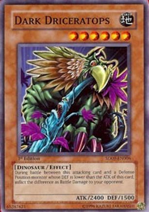 Dark Driceratops (SD09-EN006) - Structure Deck: Dinosaur's Rage 1st Edition