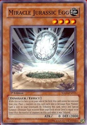 Miracle Jurassic Egg (SD09-EN015) - Structure Deck: Dinosaur's Rage 1st Edition