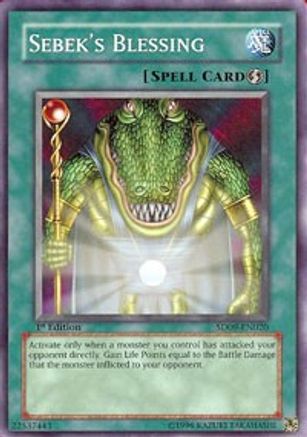 Sebek's Blessing (SD09-EN020) - Structure Deck: Dinosaur's Rage 1st Edition