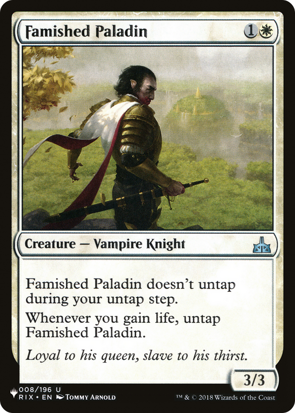 Famished Paladin (LIST-RIX-8) - The List