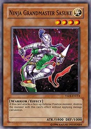 Ninja Grandmaster Sasuke (YSDJ-EN014) - Starter Deck: Jaden Yuki 1st Edition