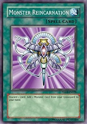 Monster Reincarnation (YSDJ-EN028) - Starter Deck: Jaden Yuki 1st Edition
