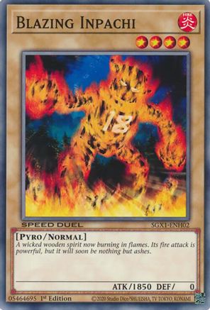 Blazing Inpachi (SGX1-ENH02) - Speed Duel GX: Duel Academy Box 1st Edition