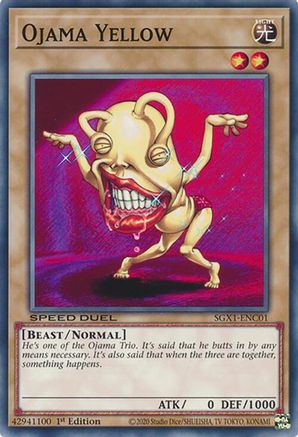 Ojama Yellow (SGX1-ENC01) - Speed Duel GX: Duel Academy Box 1st Edition