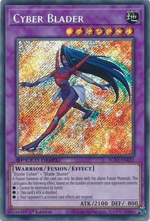 Cyber Blader (Secret Rare) (SGX1-ENE21) - Speed Duel GX: Duel Academy Box 1st Edition