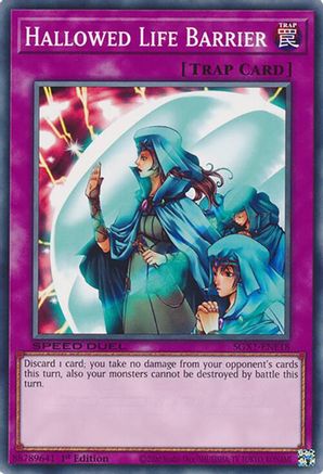 Hallowed Life Barrier (SGX1-ENE18) - Speed Duel GX: Duel Academy Box 1st Edition