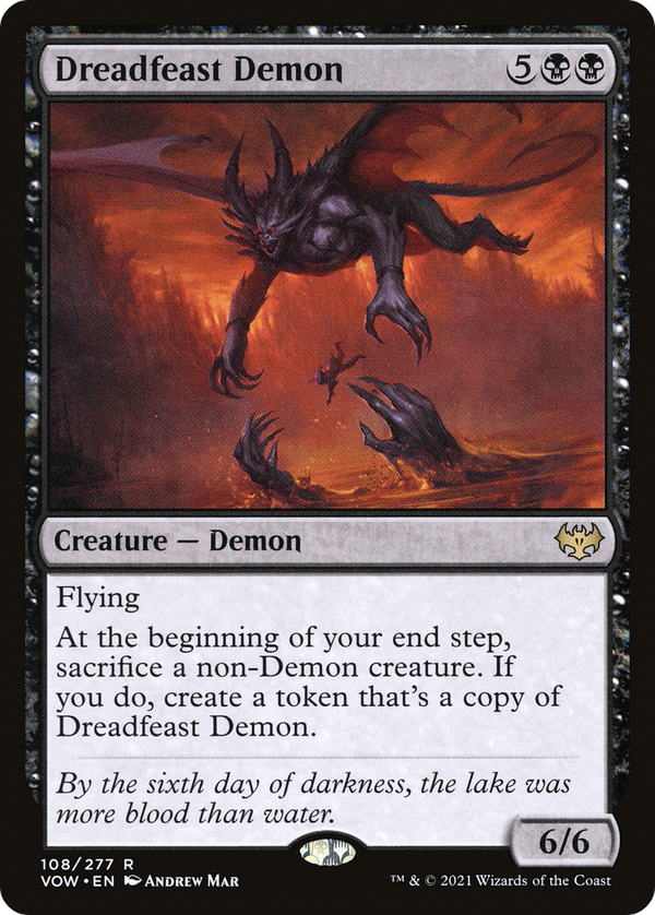 Dreadfeast Demon (VOW-108) - Innistrad: Crimson Vow Foil