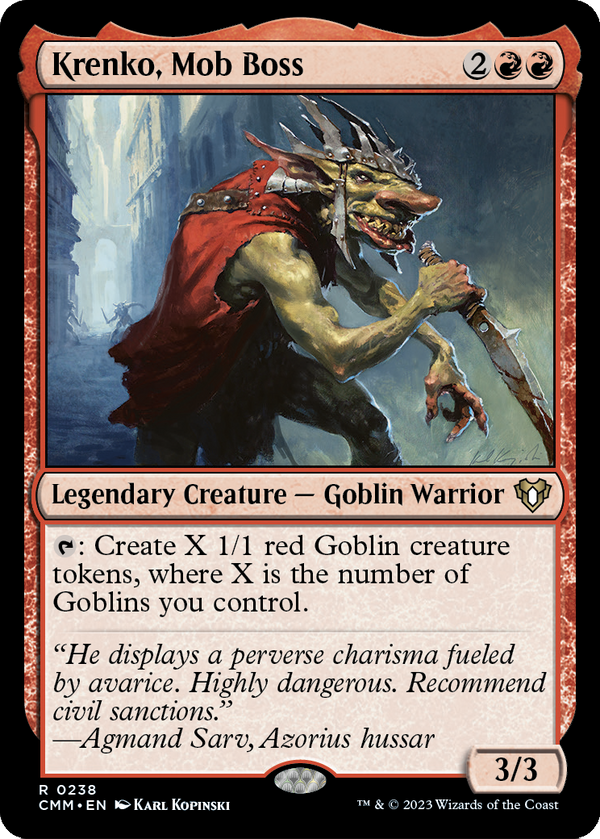 Krenko, Mob Boss (CMM-238) - Commander Masters