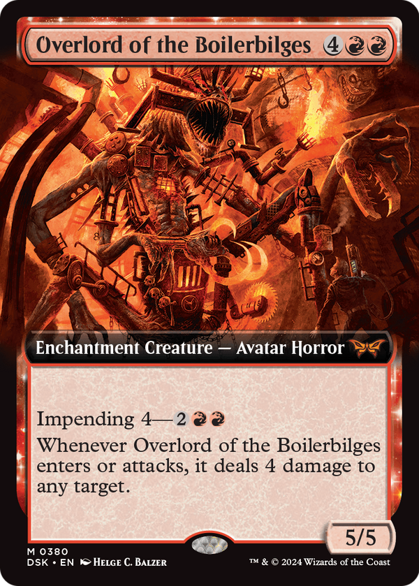 Overlord of the Boilerbilges (Extended Art) (DSK-380) - Duskmourn: House of Horror: (Extended Art, enchantment)