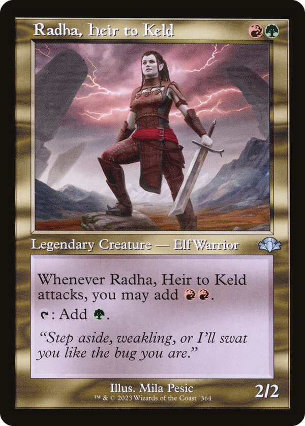 Radha, Heir to Keld (Retro Frame) (DMR-364) - Dominaria Remastered Foil