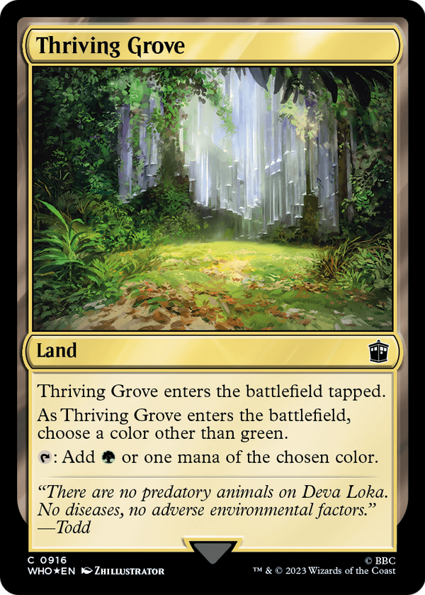 Thriving Grove (Surge Foil) (WHO-916) - Doctor Who Foil