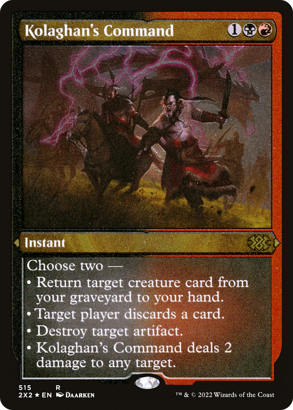 Kolaghan's Command (Foil Etched) (2X2-515) - Double Masters 2022 Foil