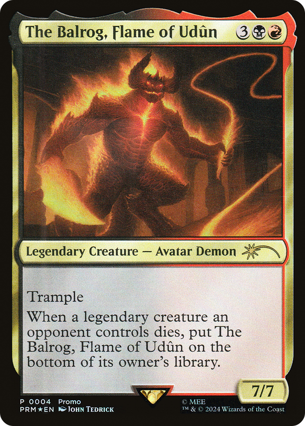 The Balrog, Flame of Udun (UMP-004) - Tales of Middle-earth Deluxe Commander Kit Foil