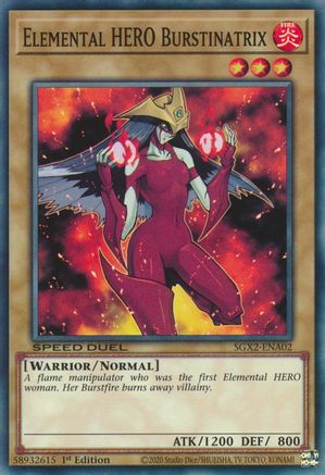 Elemental HERO Burstinatrix (SGX2-ENA02) - Speed Duel GX: Midterm Paradox 1st Edition