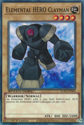 Elemental HERO Clayman (SGX2-ENA03) - Speed Duel GX: Midterm Paradox 1st Edition
