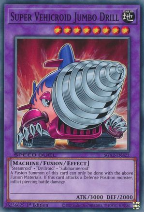 Super Vehicroid Jumbo Drill (SGX2-ENB22) - Speed Duel GX: Midterm Paradox 1st Edition