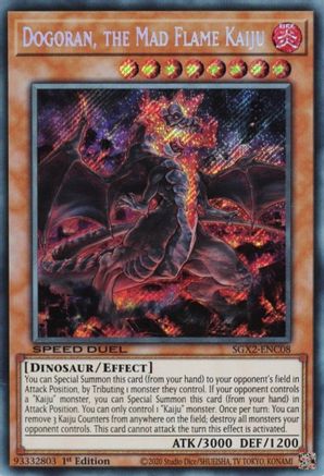 Dogoran, the Mad Flame Kaiju (Secret Rare) (SGX2-ENC08) - Speed Duel GX: Midterm Paradox 1st Edition