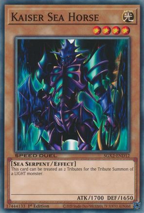 Kaiser Sea Horse (SGX2-END12) - Speed Duel GX: Midterm Paradox 1st Edition