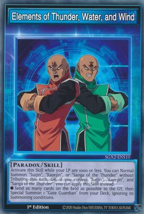 Elements of Thunder, Water, and Wind (SGX2-ENS10) - Speed Duel GX: Midterm Paradox 1st Edition