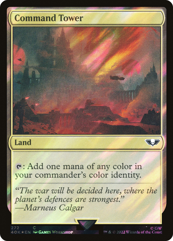 Command Tower (272) (Surge Foil) (40K-272) - Warhammer 40,000 Commander Foil