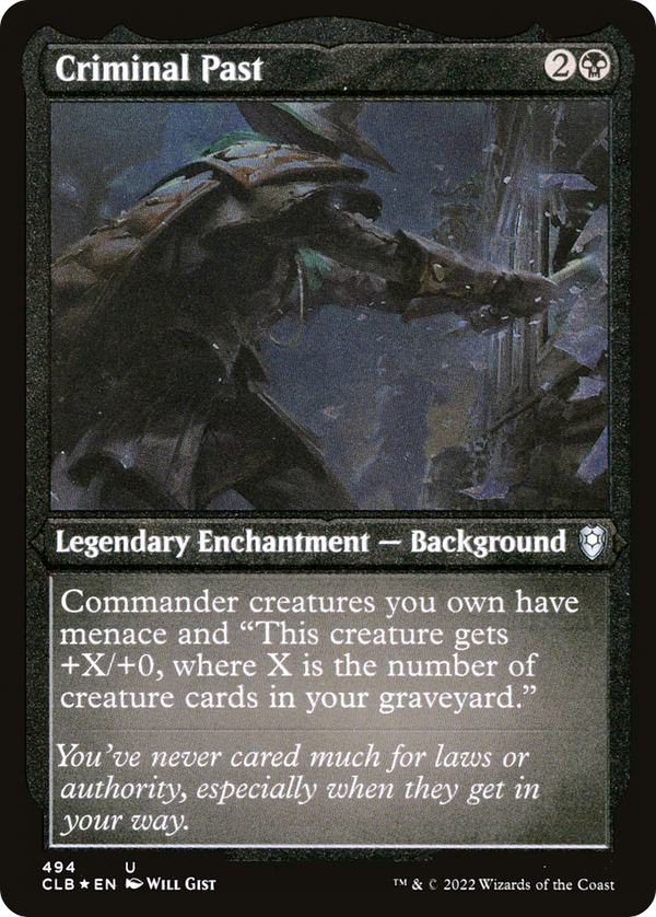 Criminal Past (Foil Etched) (CLB-494) - Commander Legends: Battle for Baldur's Gate Foil
