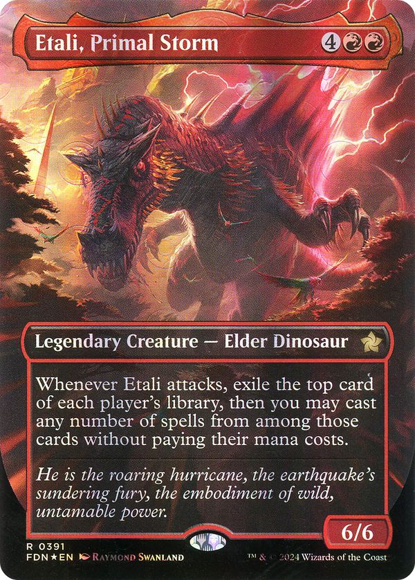 Etali, Primal Storm (Borderless) (Mana Foil) (FDN-391) - Foundations Foil