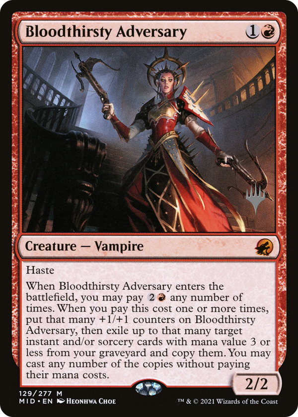 Bloodthirsty Adversary (PPMID-129) - Innistrad: Midnight Hunt Promos