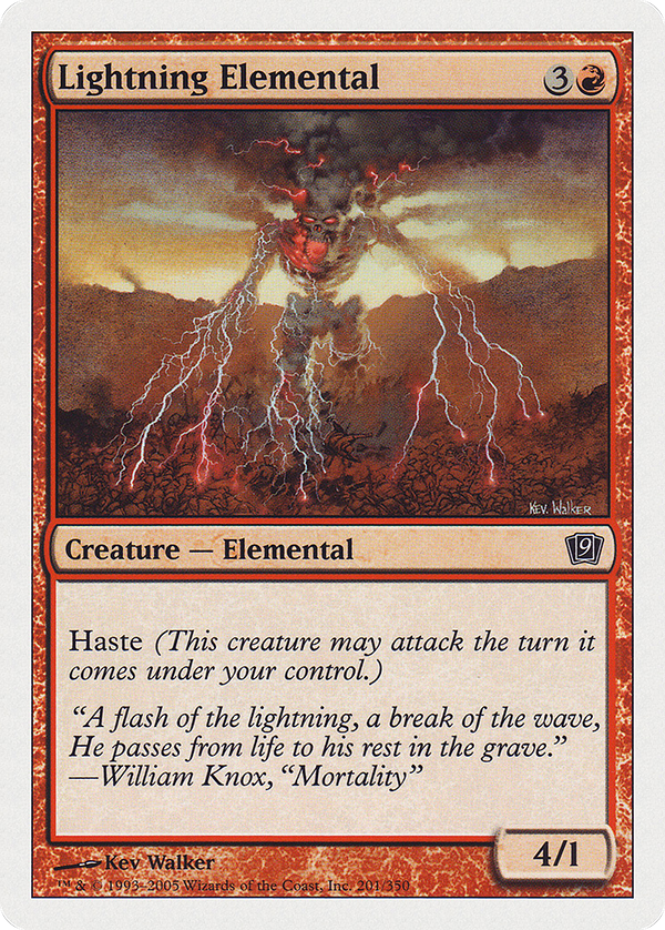 Lightning Elemental (9ED-201) - 9th Edition