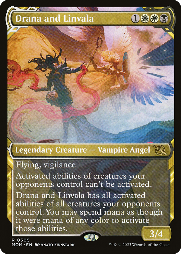 Drana and Linvala (Showcase) (MOM-305) - March of the Machine: (Showcase) Foil
