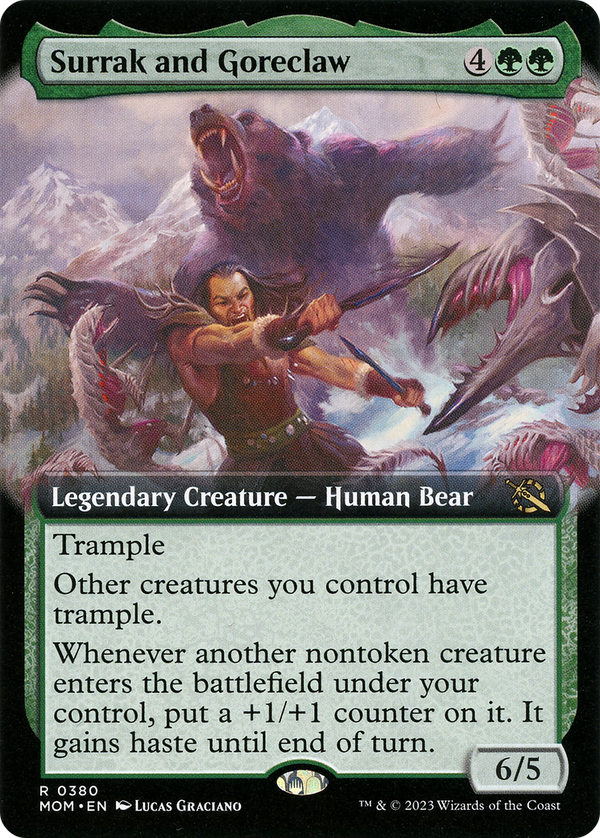 Surrak and Goreclaw (Extended Art) (MOM-380) - March of the Machine: (Extended Art)