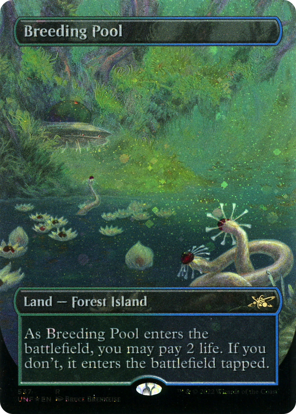 Breeding Pool (Borderless) (Galaxy Foil) (UNF-537) - Unfinity Foil